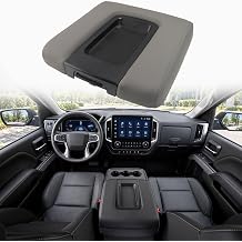 Front Seat Center Console Armrest Lid with Liner Mat Gray Compatible with 2014-2018 Chevrolet Chevy Silverado/Tahoe/GMC Sierra Yukon XL Replaces 22881398 22876379