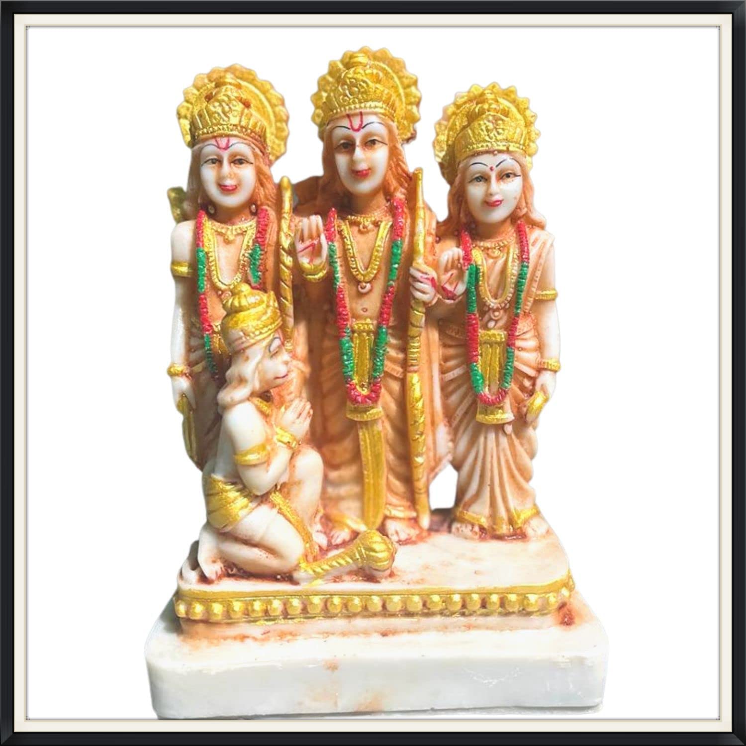 Buy Kumar M.K. Store Marble Lord Ram Darbar Murti God Ram Sita Laxman