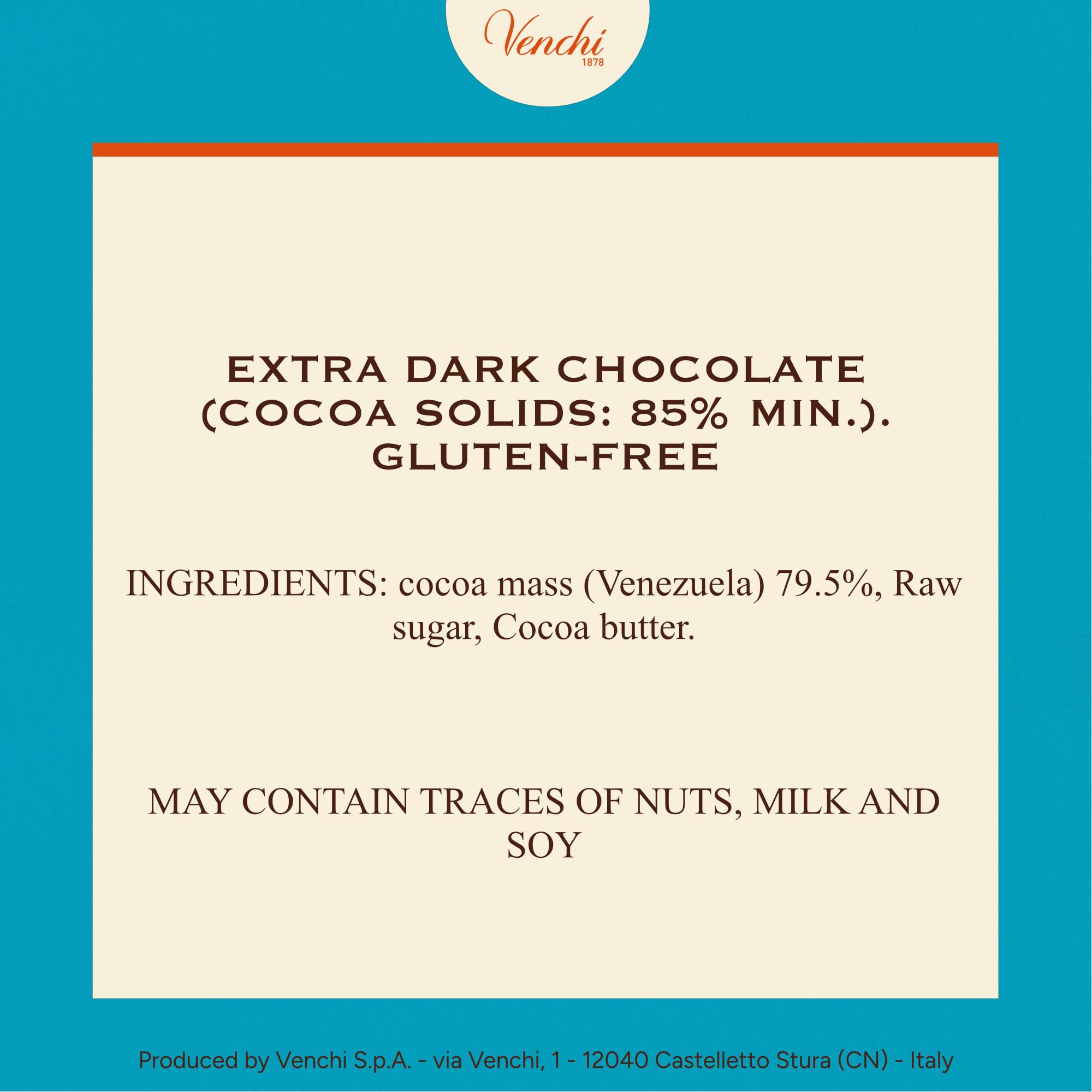 Amazon.com : Venchi - Venezuelan Cocoa Blend - 85% Dark Chocolate