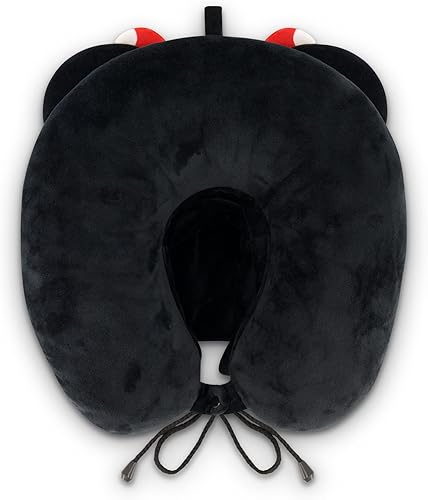 Miniatura 3 de FUL Disney Minnie Mouse - Almohada de cuello con capucha y orejas 3D, accesorios de viaje para avión, automóvil y oficina, cómoda y transpirable,