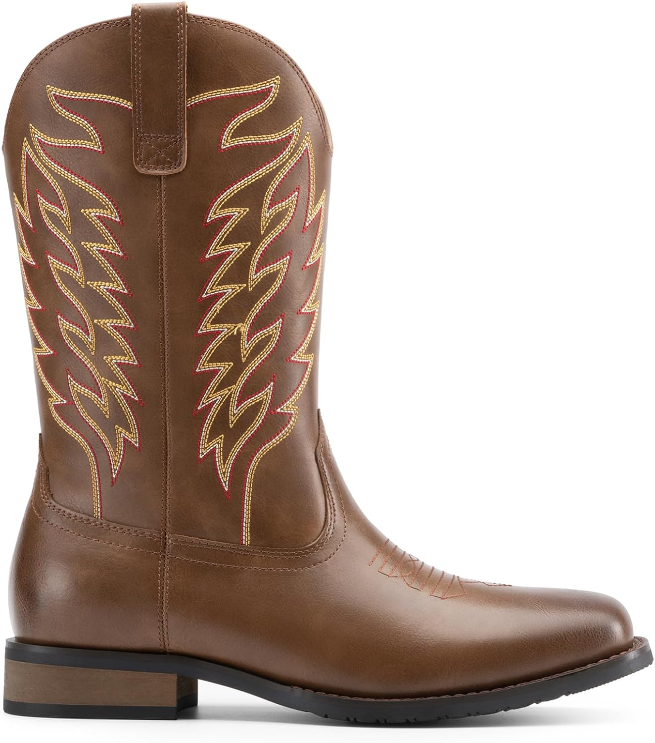 Bruno Marc Cowboy Boots for Men, Slip on Western Boots with Chic Embroidered Durable Short Retro Country Square Toe Boot - Image 3