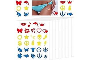 600 Pcs Self Adhesive Tanning Sunbathing Stickers