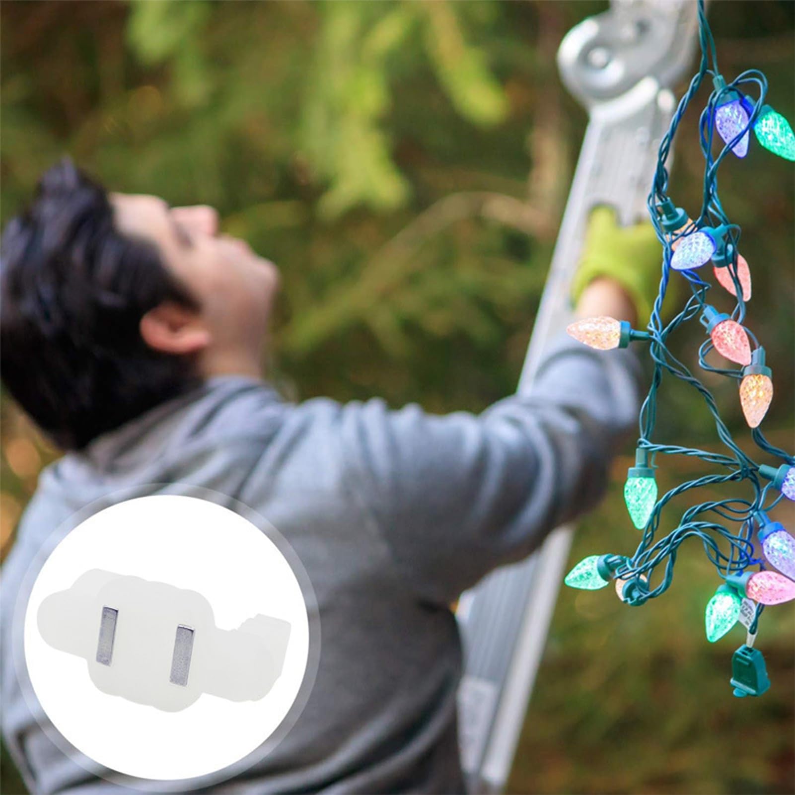 Ganchos Para Luces De Navidad Para Canalones 50 Piezas Ganchos Magnéticos