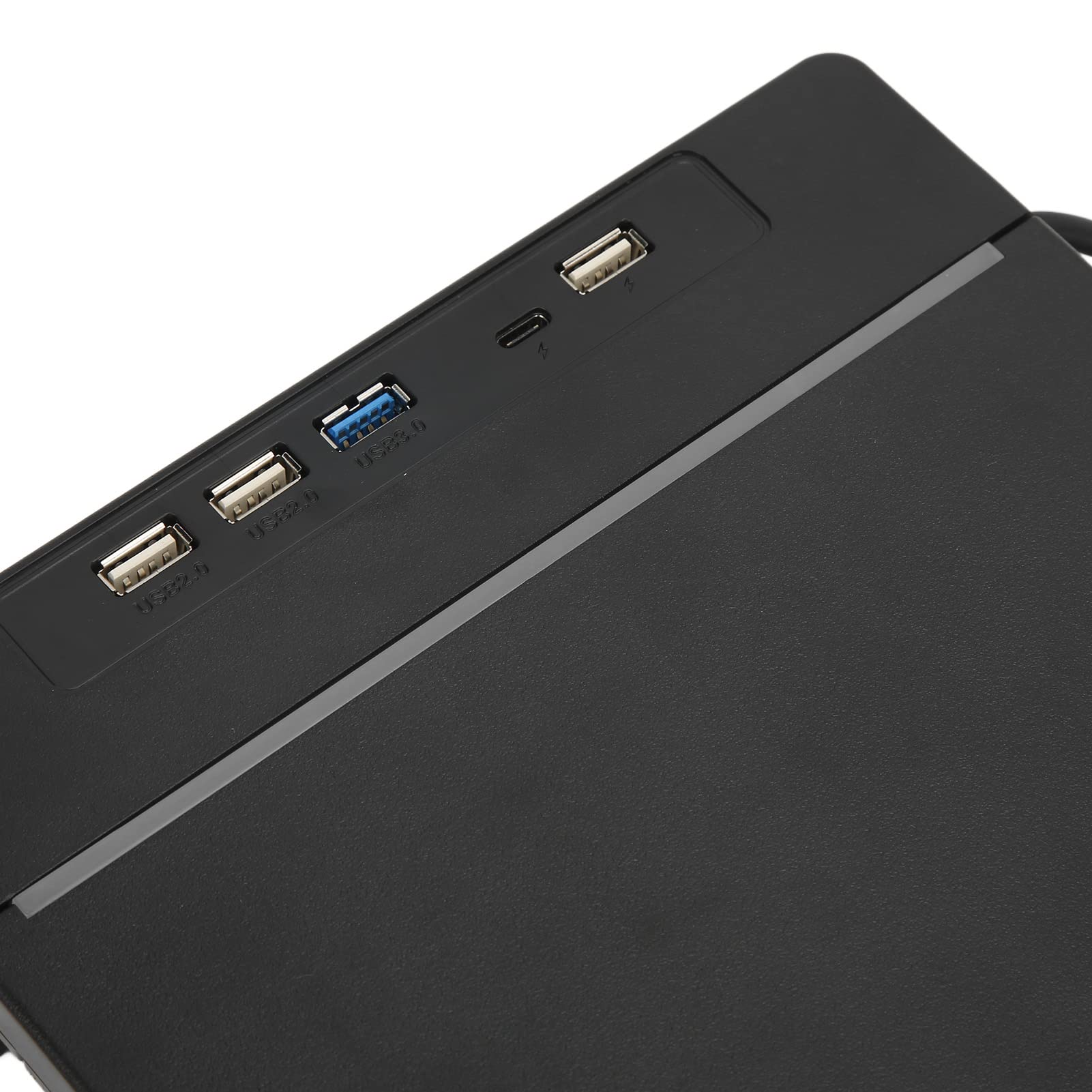 Supporto per monitor, supporto per computer pieghevole e regolabile in altezza con cassetto portaoggetti, supporto per tablet e telefono e HUB USB, supporto per ripiano da