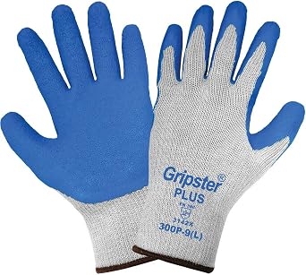 USA SEALING Global Glove 300P Gripster Plus, Poly/Cotton Shell Glove, Small, 12PK