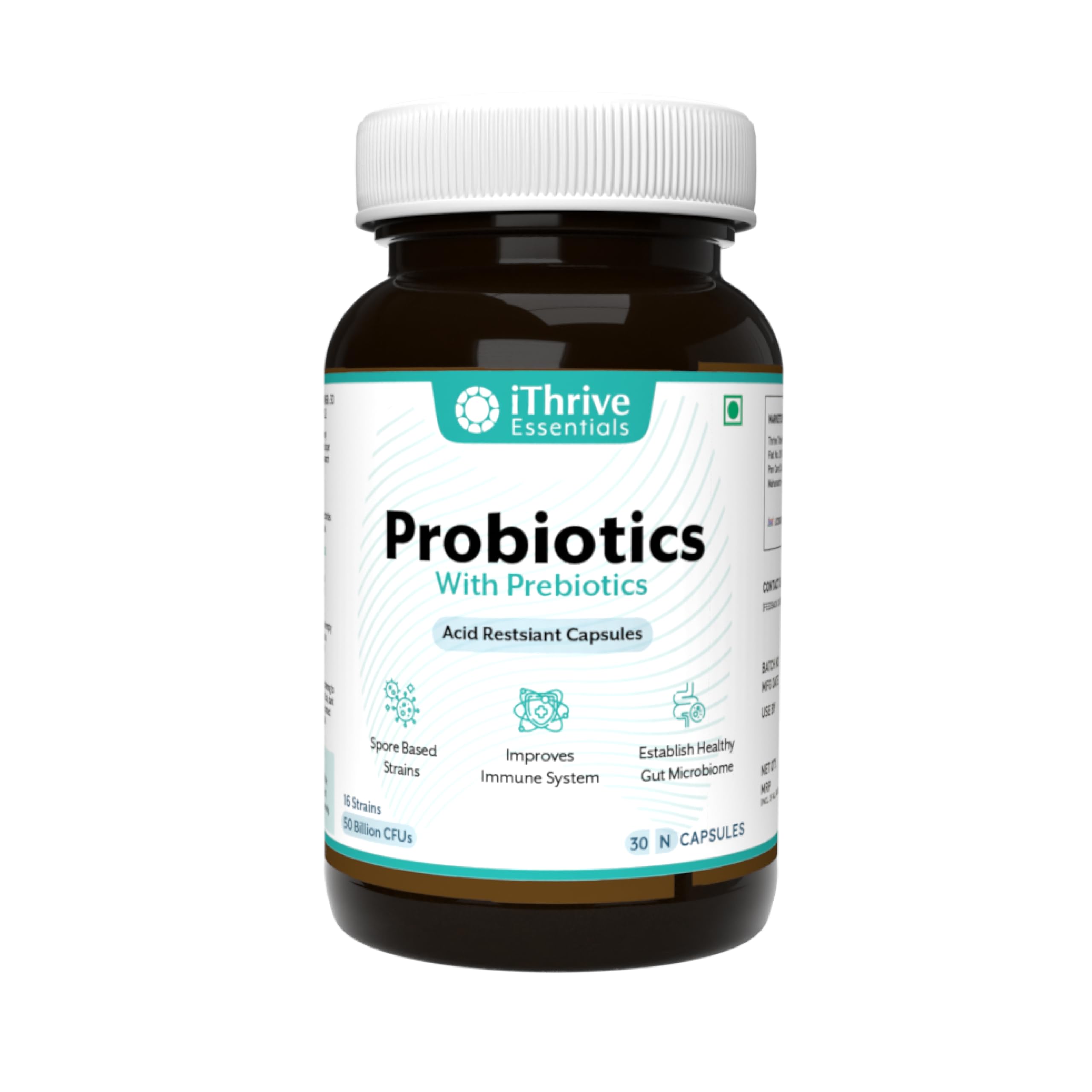 IThrive Essentials Probiotics with Prebiotics, 50 Billion CFUs, 16 Strains, 30 Acid-Resistant Capsules for Gut Health and Immune Support (B0DCP34JGY) Amazon Price History, Amazon Price Tracker