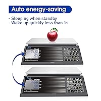 Vista 9 de ACLAS Báscula de computación de precio digital NTEP certificada legal para el comercio 60 libras 0.02 libras Báscula comercial al por menor