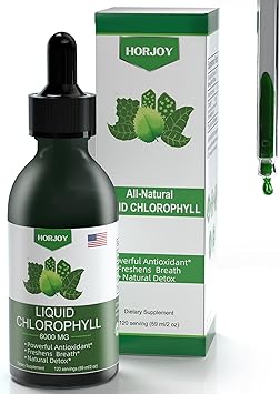 Chlorophyll Liquid Drops - 100% Natural Energy Booster and Immune Support - Internal Deodorant and Detox - Altitude Sickness Relief - Fast Absorption, Vegan & Non-GMO - 120 Servings Pack of 1