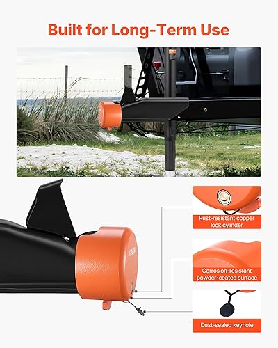 Miniatura 5 de VEVOR Bloqueo de remolque, se adapta a acopladores de bola de lengua recta de 1-78, 2 y 2-516 pulgadas, bloqueo de enganche resistente con 4 llaves