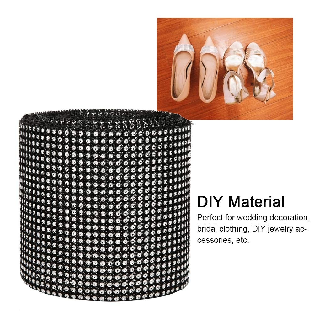 Mesh Ribbon Roll, 10 Yards Diamond Mesh Ribbon, Home Ornament voor Decoratie Hotelkamers Bruiloft Ornament