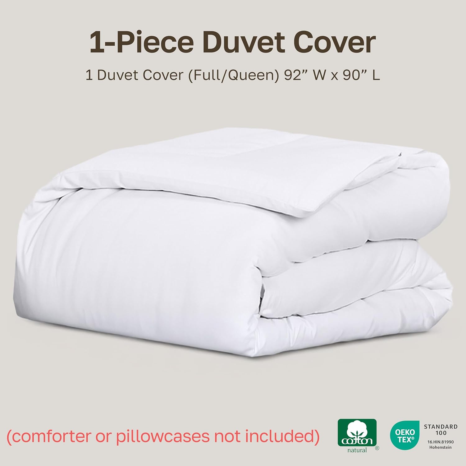 California Design Den Duvet Cover Queen Size/Full Size -Winner Good Housekeeping Best Bedding Awards 2025, 400 Thread Count Sateen, 100% Cotton Bedding Duvet Covers,Button Closure & Corner Ties -White - Image 4