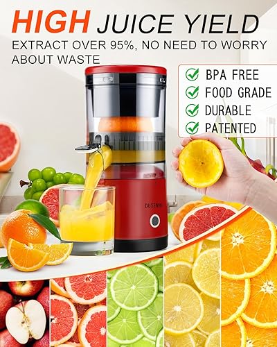 Miniatura 2 de Exprimidor eléctrico de cítricos recargable - Exprimidor eléctrico con USB y cepillo de limpieza, exprimidor compacto portátil para naranja, limón,