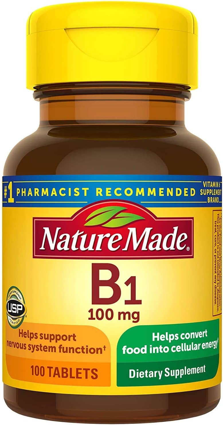 Nature Made B1 100 Mg 100 Count (5 Pack) : Health & Household