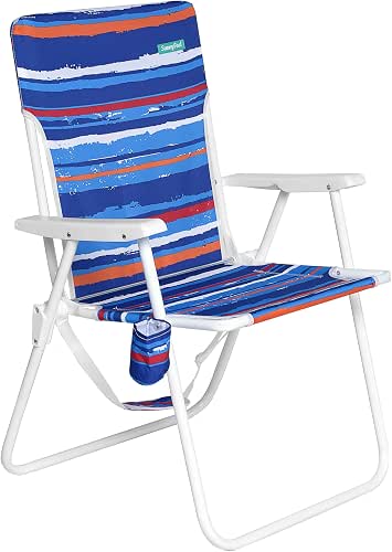 SUNNYFEEL 17''Tall Beach Chair for Adults, High Seat Folding Beach