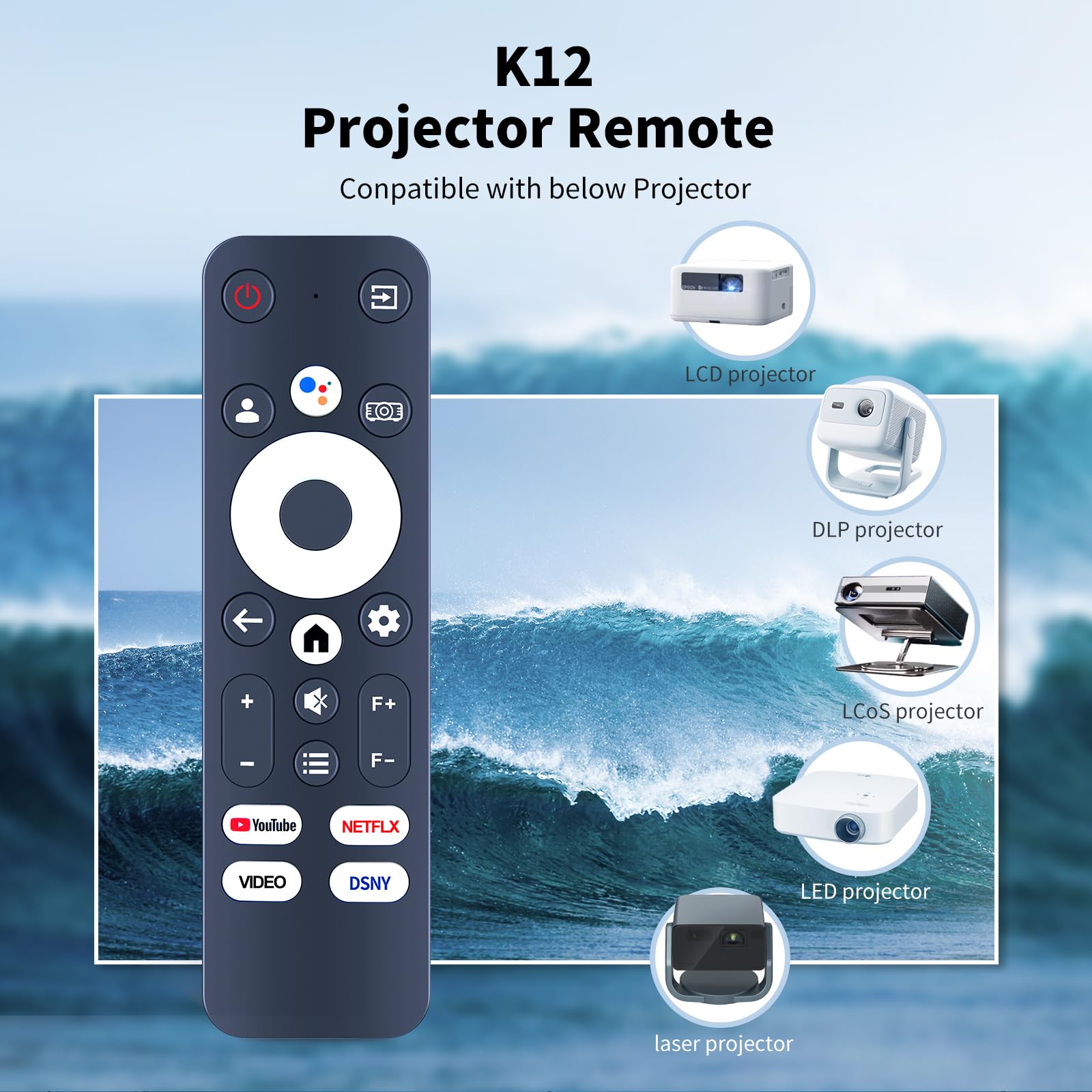 Amazon.co.jp: WDZP 音声リモコン PUTRIMS 4Kプロジェクター K12