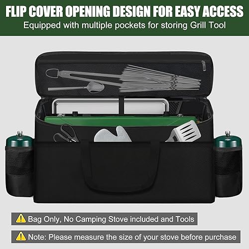 Miniatura 4 de Funda de transporte para estufa de campamento Coleman de 2 quemadores, bolsa de almacenamiento portátil resistente al agua para estufas de gas Camp