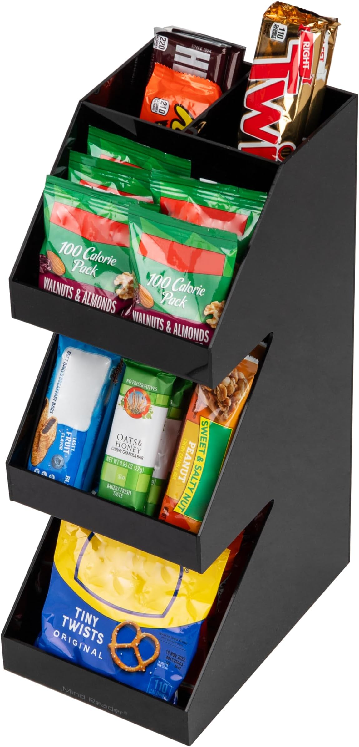 Fancy' Acrylic 3 Tier Condiment Organizer, Black by Mind Reader