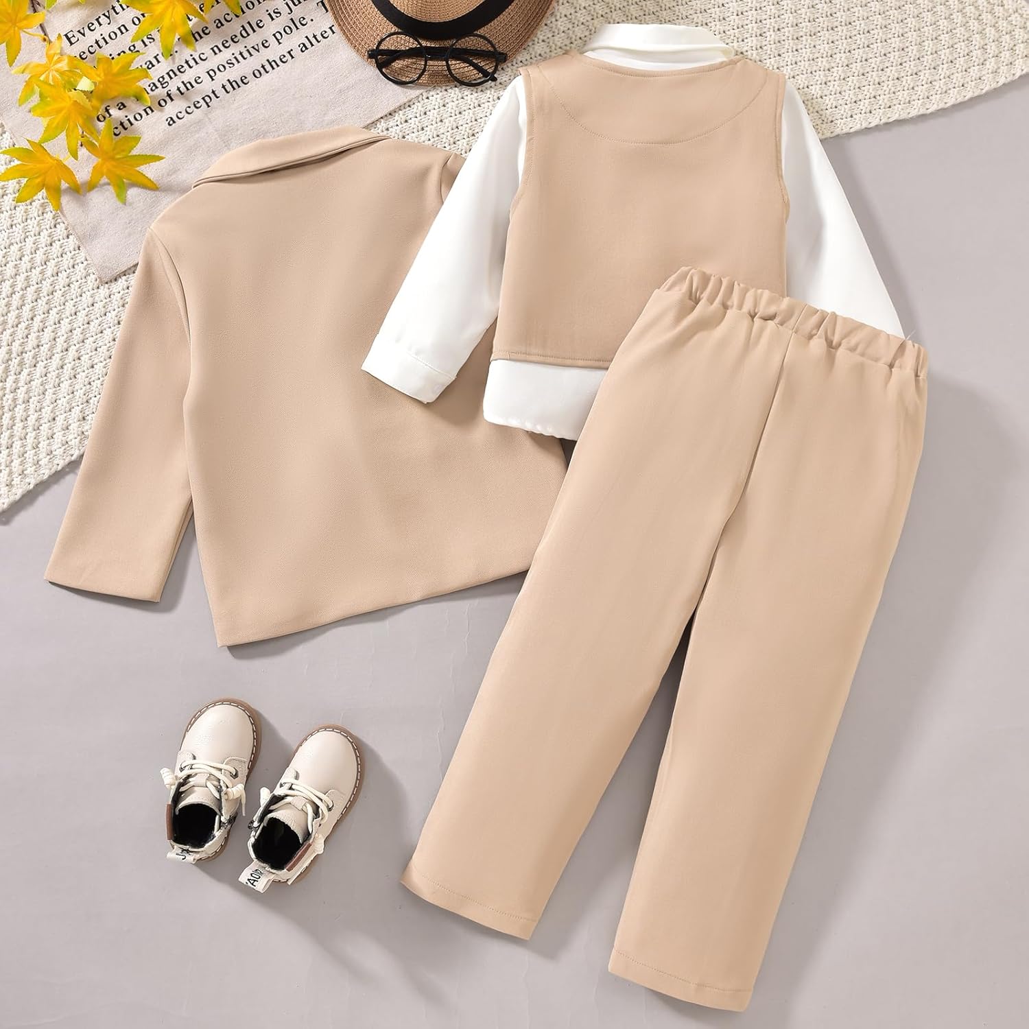 MINIFEIKO Toddler Boys Suit 4Pcs - Image 5