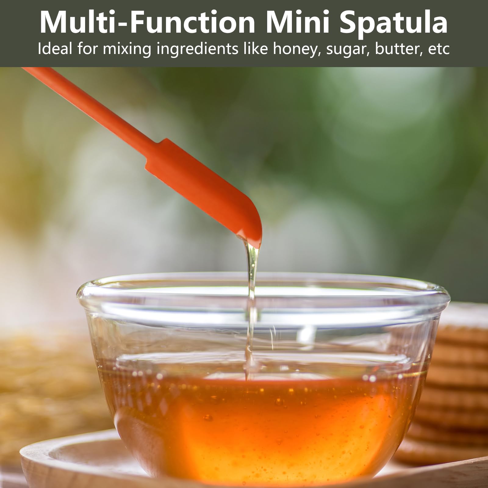 DUFEIMOY Colorful 6 Pcs Mini Silicone Spatula Set, Makeup & Tiny Spatulas for Cosmetics & Kitchen Use