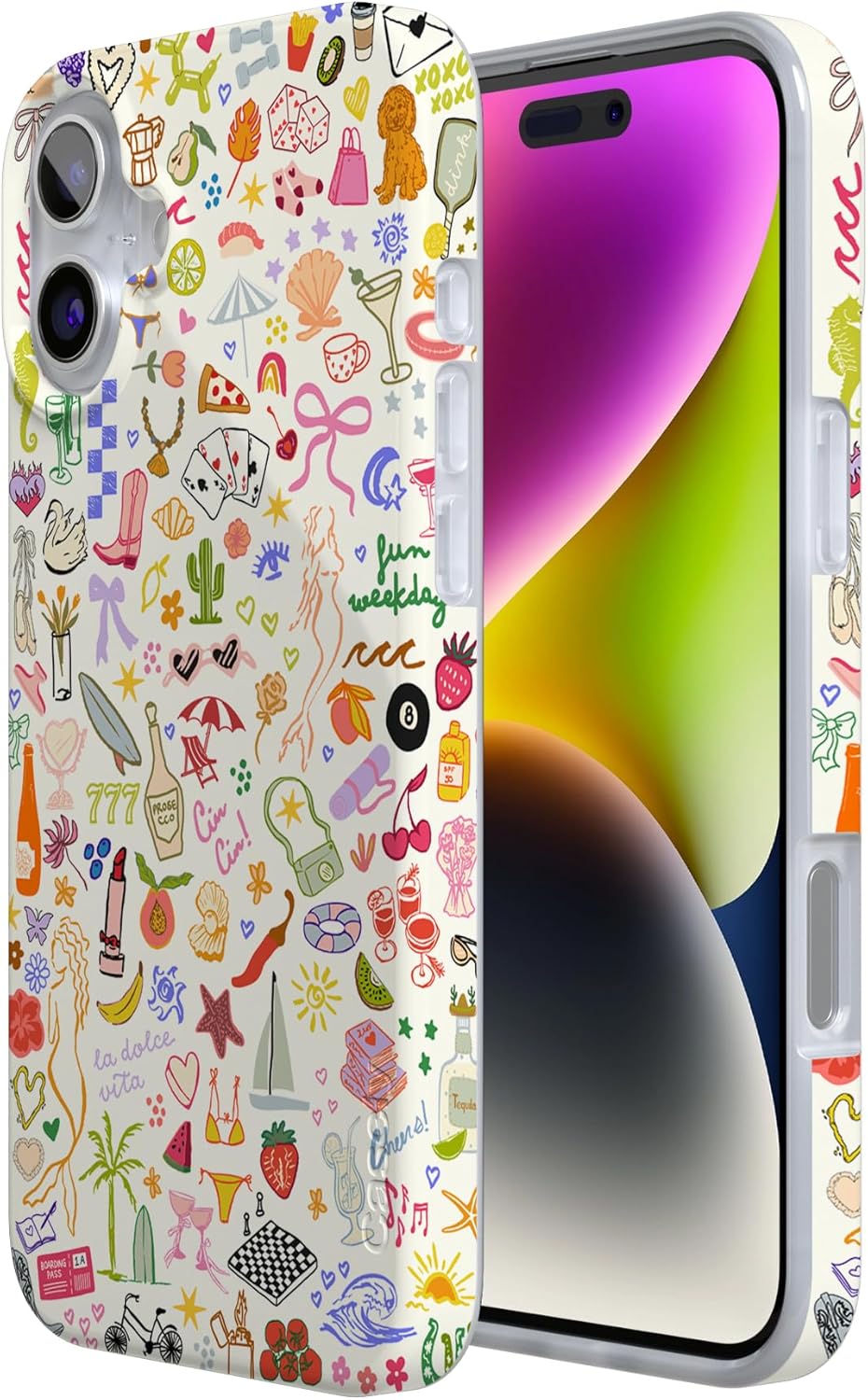 Casely iPhone 16 Case | All The Fun Things | Fun on Weekdays | Compatible with MagSafe | Classic Ultra Slim Design