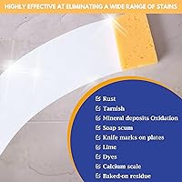 Vista 2 de Pantry Delight Barr Keepers Friend - Limpiador de espuma en aerosol multiusos de 25 onzas, paquete con cepillo de limpieza para lechada y esponja