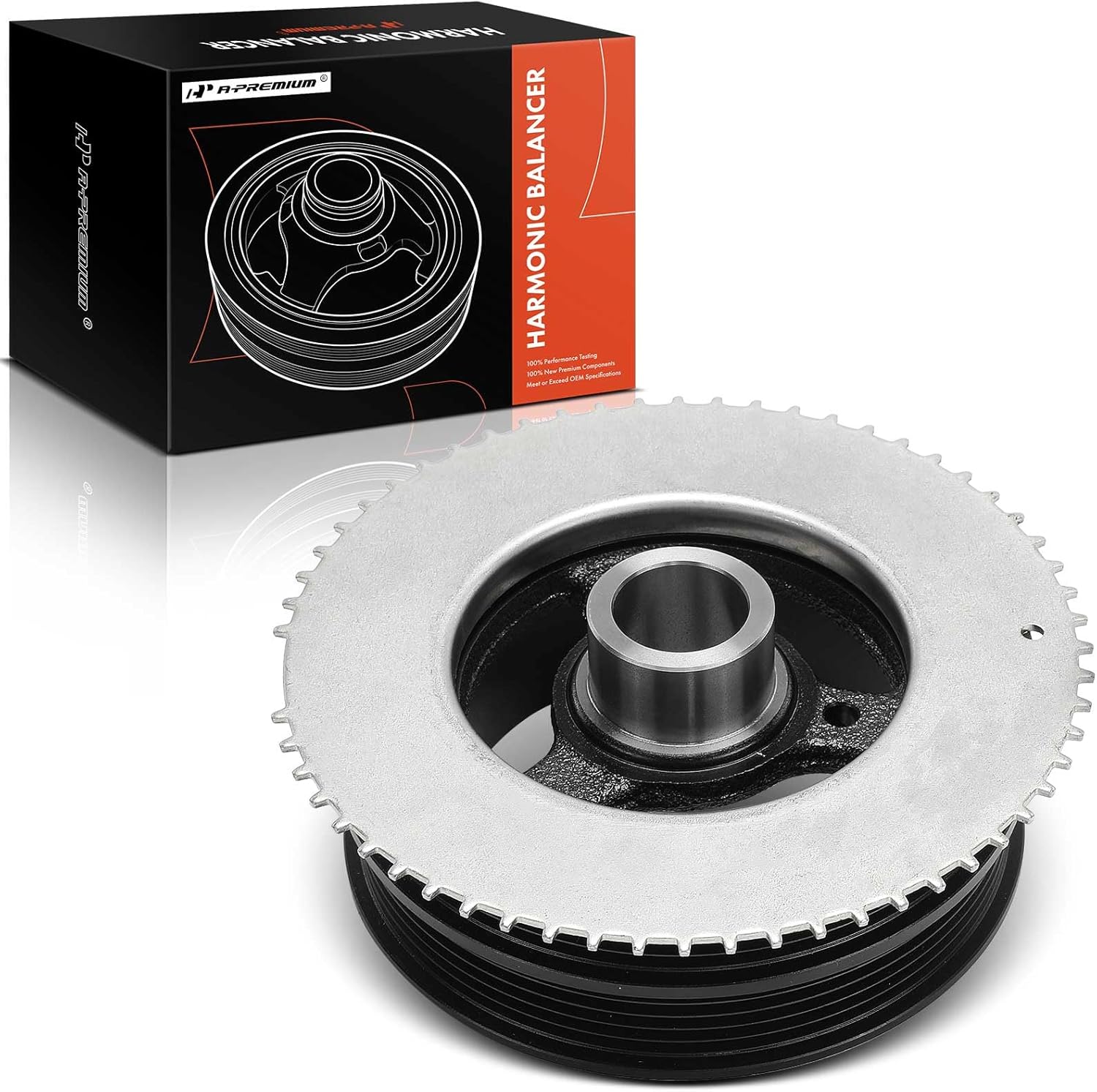 A-Premium Engine Harmonic Balancer Crankshaft Pulley Compatible with Ford Focus 2012 2013 2014 2015 2016, 2.0L