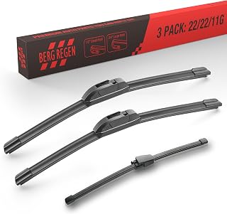 BERG REGEN 22"+22" Windshield Wiper Blades with 11" Rear Automotive Replacement Set for Ford Expedition 2018-2024, Lincoln Navigator 2018-2022 – Genuine OEM Quality (Set of 3)
