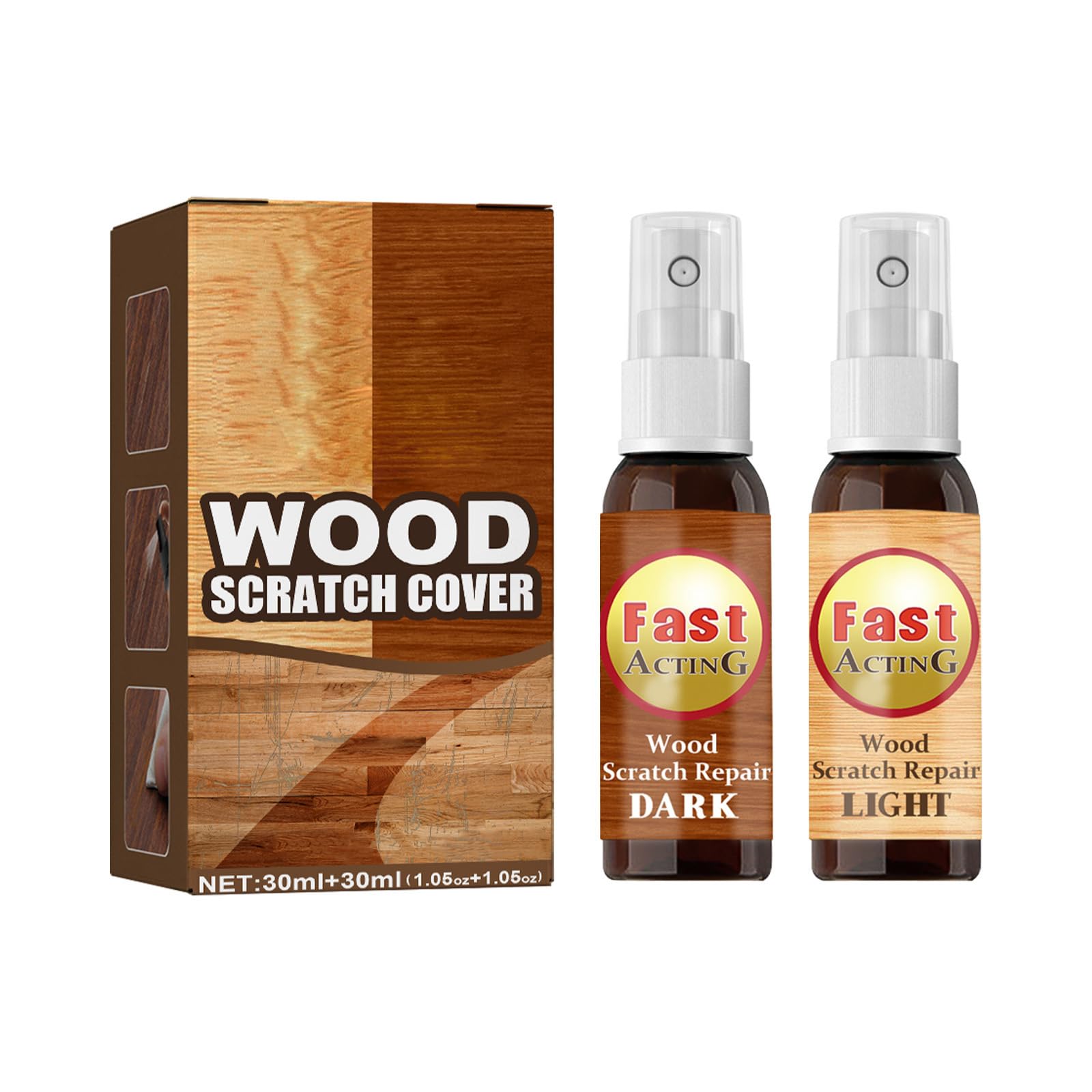 2 pcs Wood Floor Scratch Repair, Floor refinishing, Furniture Restoration, Paint Touch-ups and Scratch Masking, Fast and Effective Wood Scratch Repair