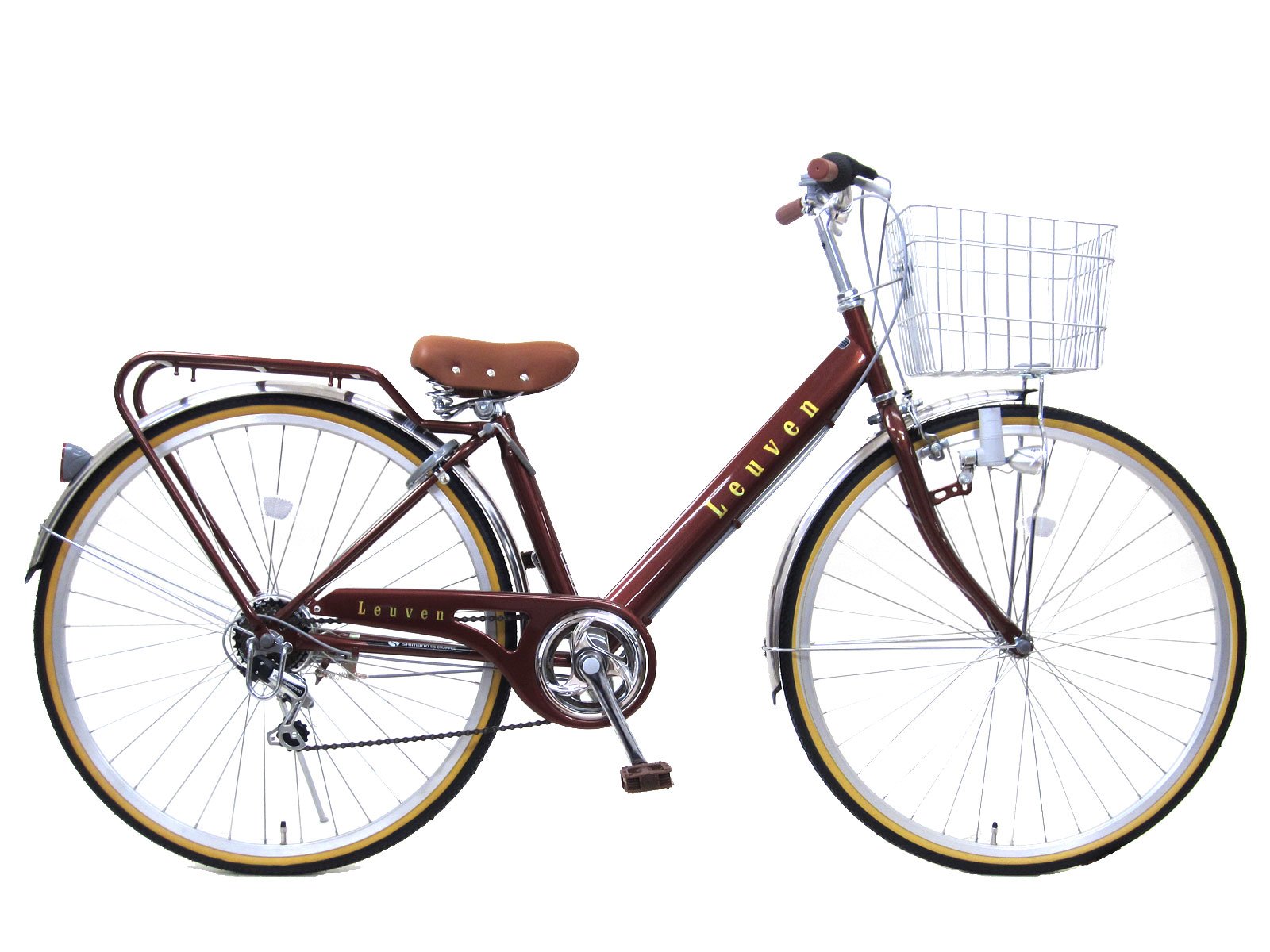 Amazon | ルーバン （LEUVEN） 27インチ ブラウン シマノ6段変速 LED