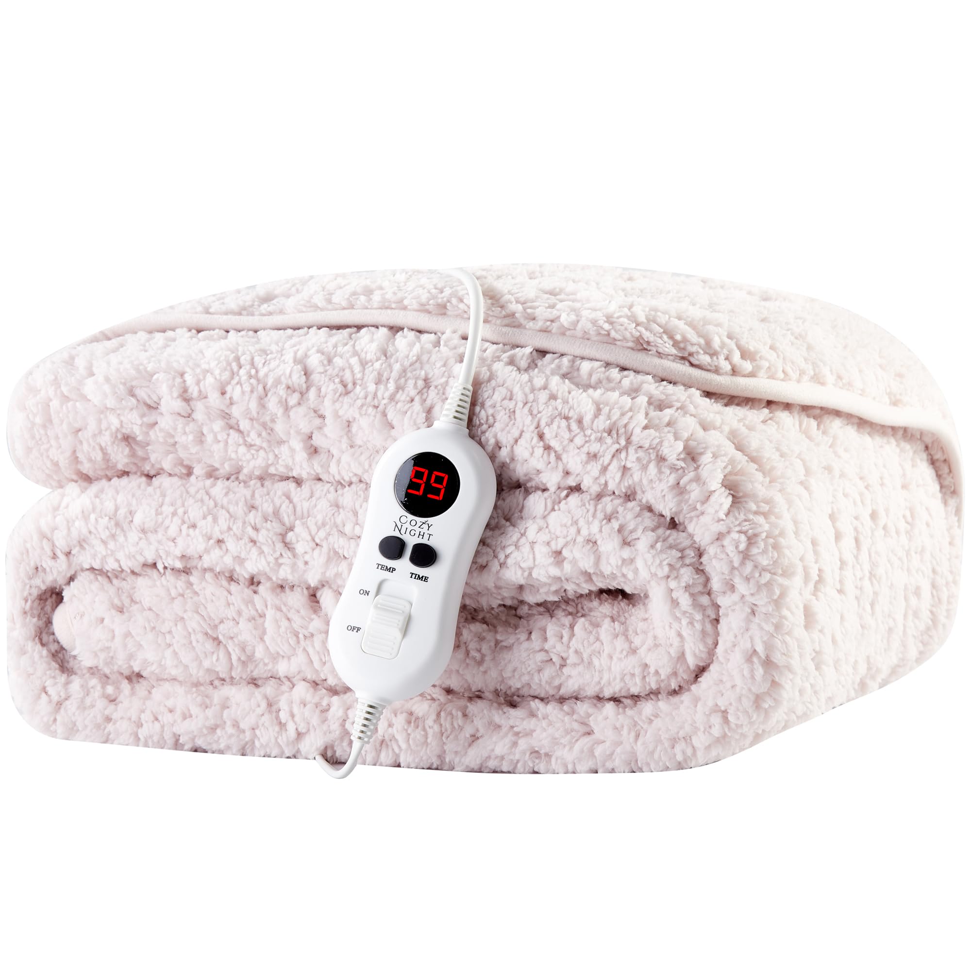 Cozy Night Electric Heated Throw Blanket - 9 Heat Settings & 9 Timer Settings - Machine Wa...