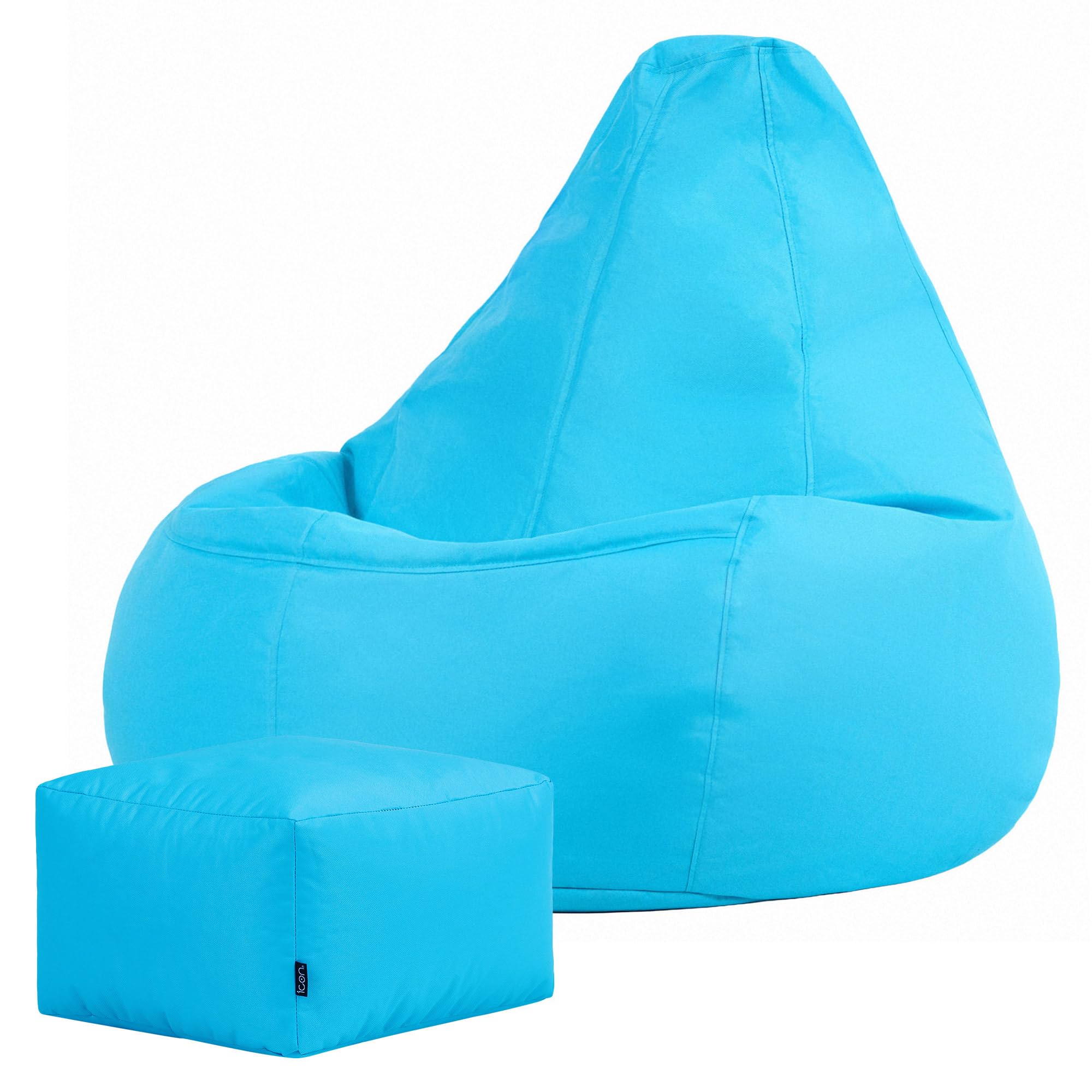 ICON Recliner Bean Bag Chair Aqua 90cm