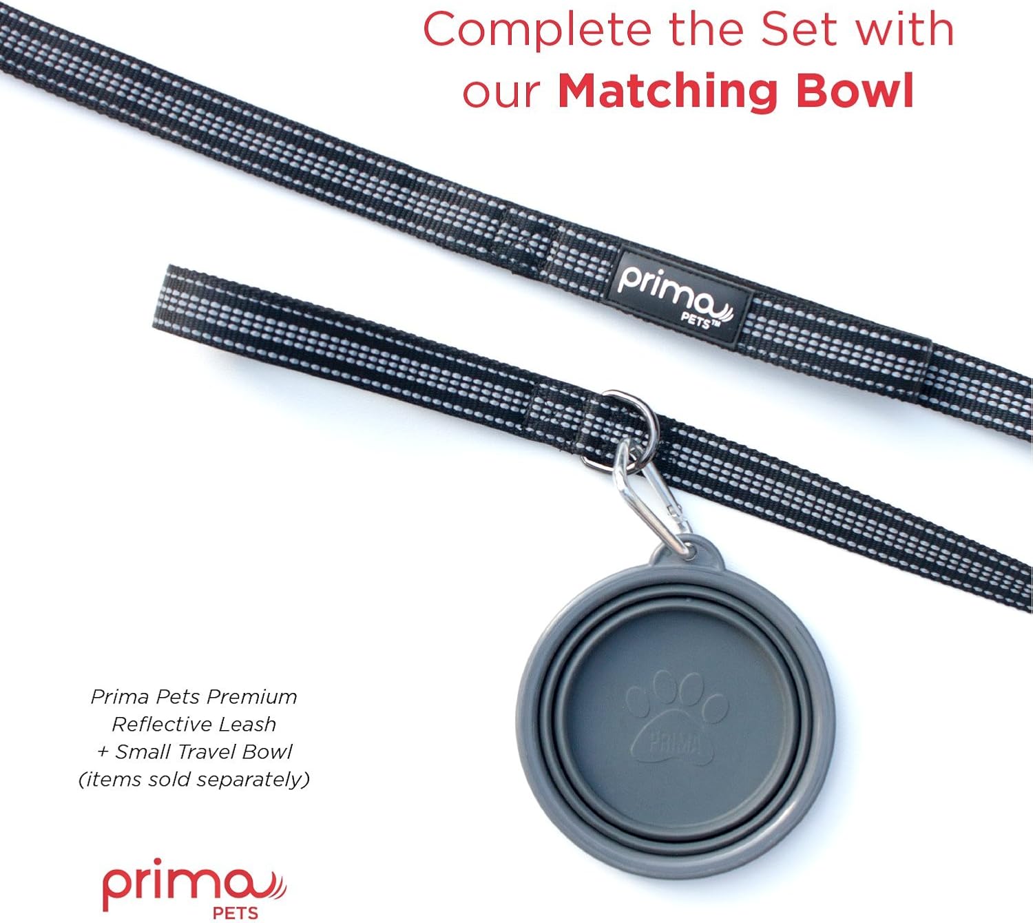 Reflective Nylon Dog Leash with Padded Double Handles, Heavy Duty Dual Neoprene Handles for Control Safety Training, For Small to Medium Dog (MEDIUM - 3/4" Width, BLACK)