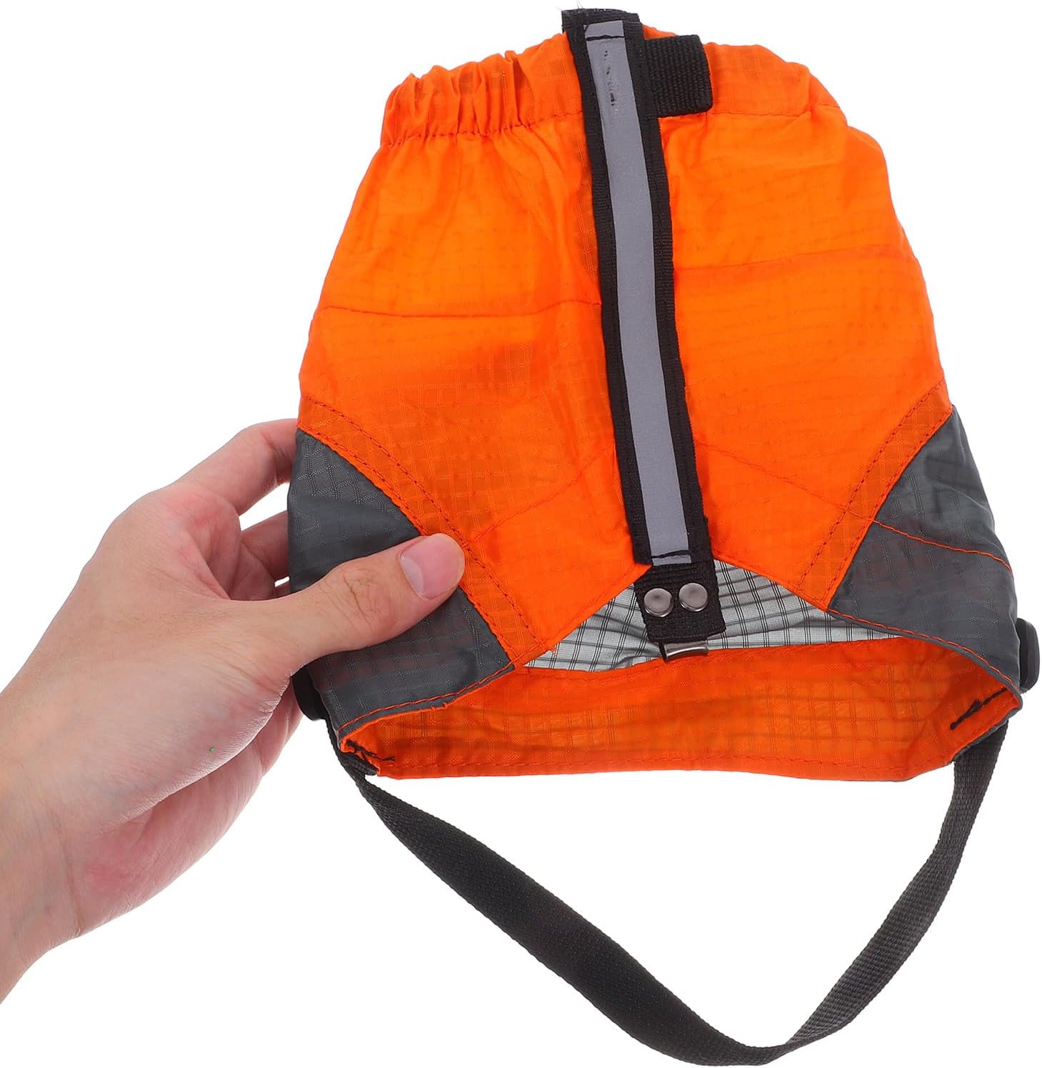Milisten Trail Shoe Covers and Waterproof Snow Gaiters, Orange Short Hiking Leg Protectors with Anti-Sand Dustproof Design for Backpacking and Outdoor Trail Running