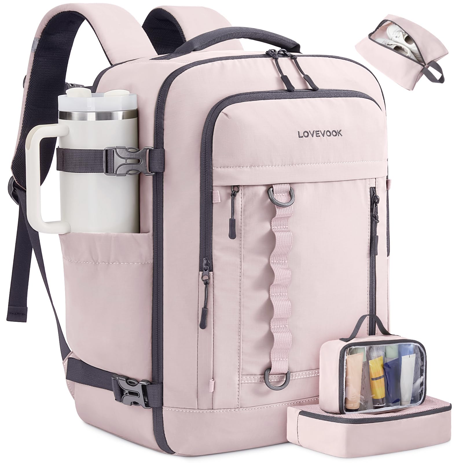 Travel Backpack For Women & Men,40L Flight Approved Carry On Backpack,Tsa Approved Carry…