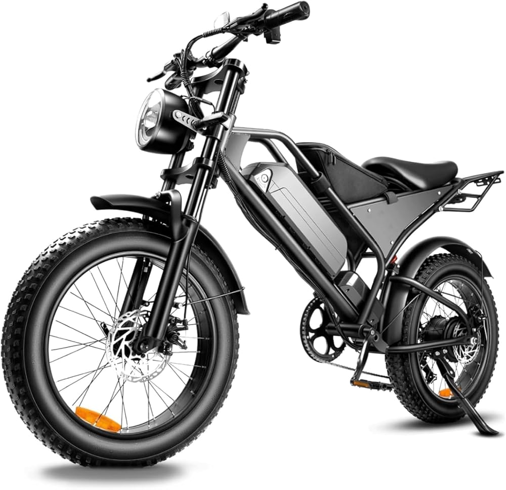 Vélo électrique pour adulte - Moteur 250 W - Vélo électrique 20" x 4.0 Fatbike - Batterie 48 V 18 Ah - Freins à disque hydrauliques - Portée de 30 à 60 km - Motocross électrique