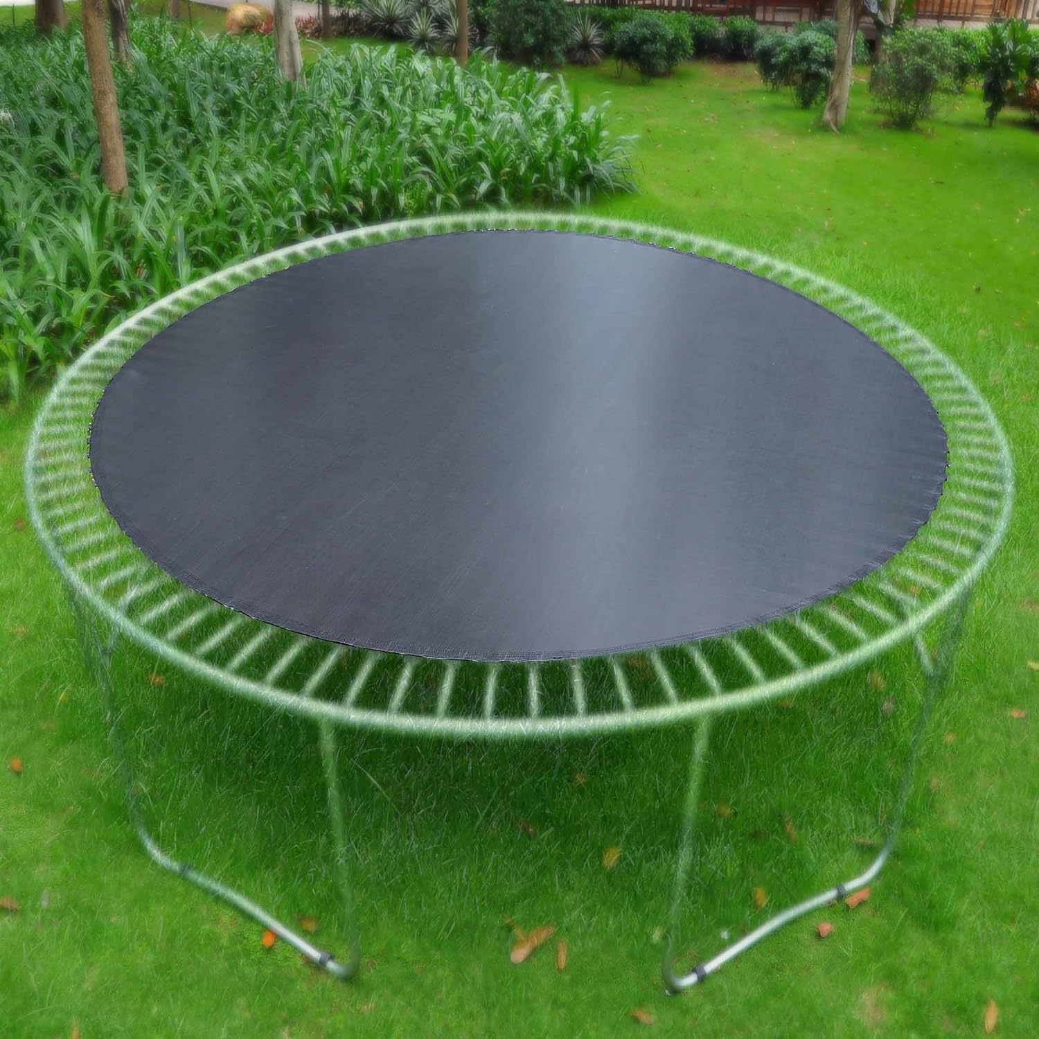 Replacement Trampoline Mat with 72 V-Rings Loops, Trampoline Accessories for 12 ft Round Frames Bounce Safely 8-Row Stitching (Spring Not Included) (12 ft Wide 72 v-Rings fit 5.5