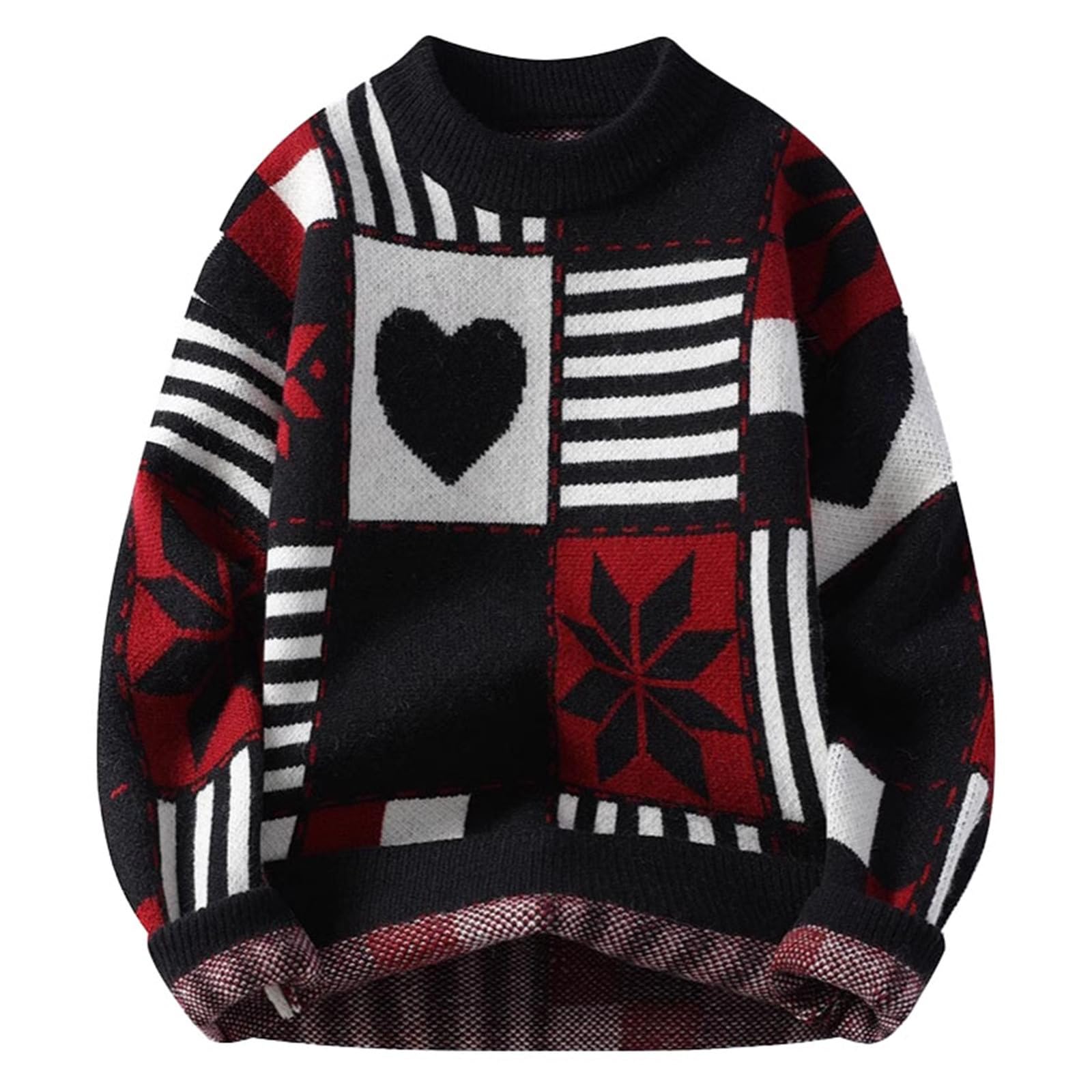 Suéter Casual con Cuello Redondo y Dibujos Animados para Amantes de la Navidad de otoño/Invierno 2024