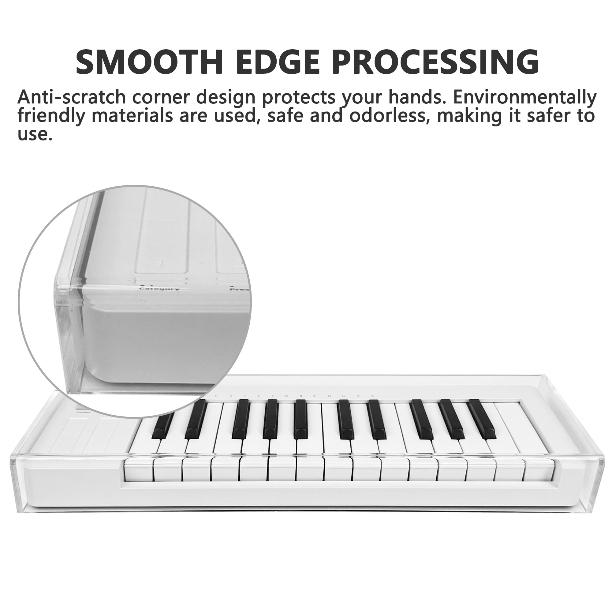 Musiin Piano Keyboard Acrylic Cover Compatible With Arturia MicroLab,Transparent Reserved Wire Groove,Waterproof and Dustproof - Image 4