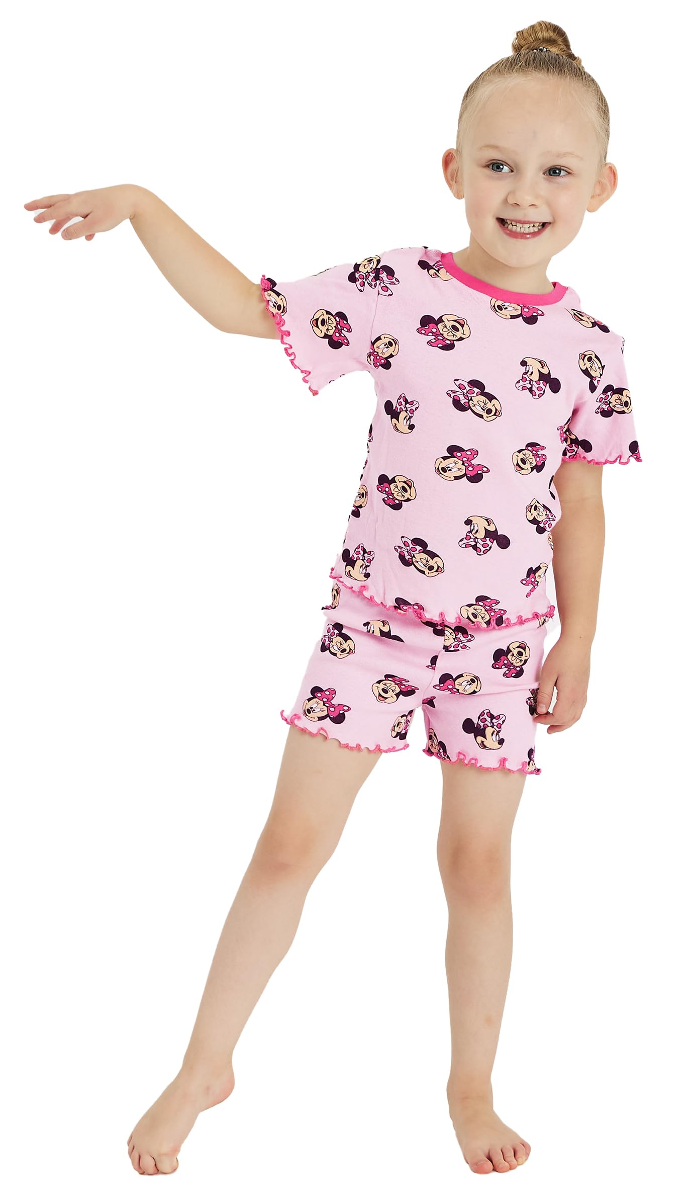 Disney Girls Minnie Mouse Patterned Minnie Mouse Short Pyjamas Character Nightwear (, 5-6 Years)