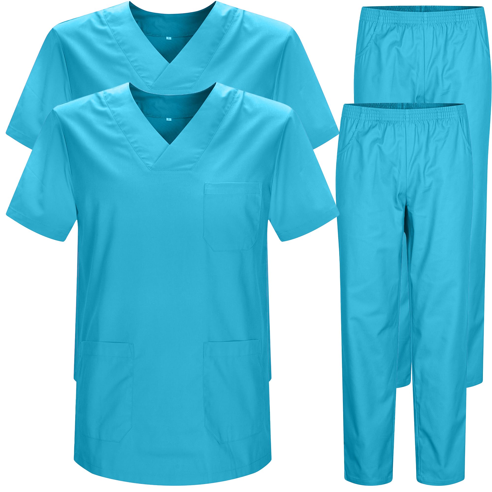 MISEMIYA - Pack * 2 Pcs - Unisex-Schrubb-Set - Medizinische Uniform mit Oberteil und Hose ref.2-8178
