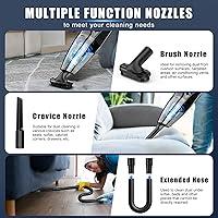 Vista 3 de Handheld Vacuum Cordless Rechargeable Portable Car Vacuum, 7500Pa Powerful Suction Mini Hand Held Vacuum, 670ML Cup Lightweight Small Vacuum Cleaner