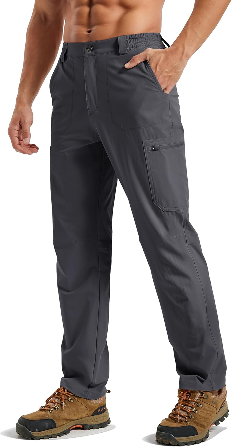 TACVASEN Men's Hiking Pants Quick Dry Lightweight Waterproof Breathable Casual Outdoor Fishing Travel Summer Pants - Image 2