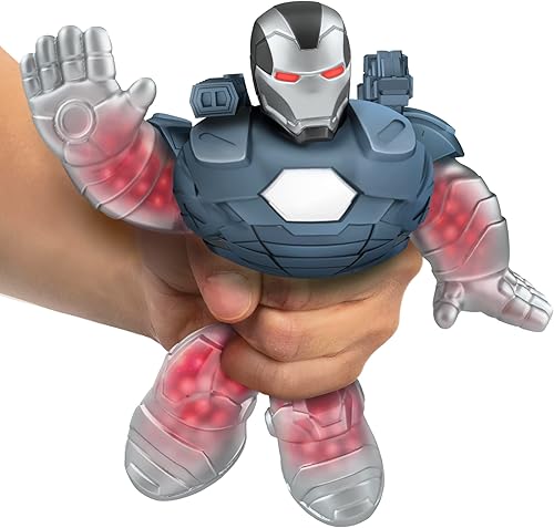 Miniatura 3 de Heroes of Goo Jit Zu Marvel War Machine Hero Pack  Figuras de Marvel rellenas de cuentas súper Scrunchy de 4.5 pulgadas de alto (41494)