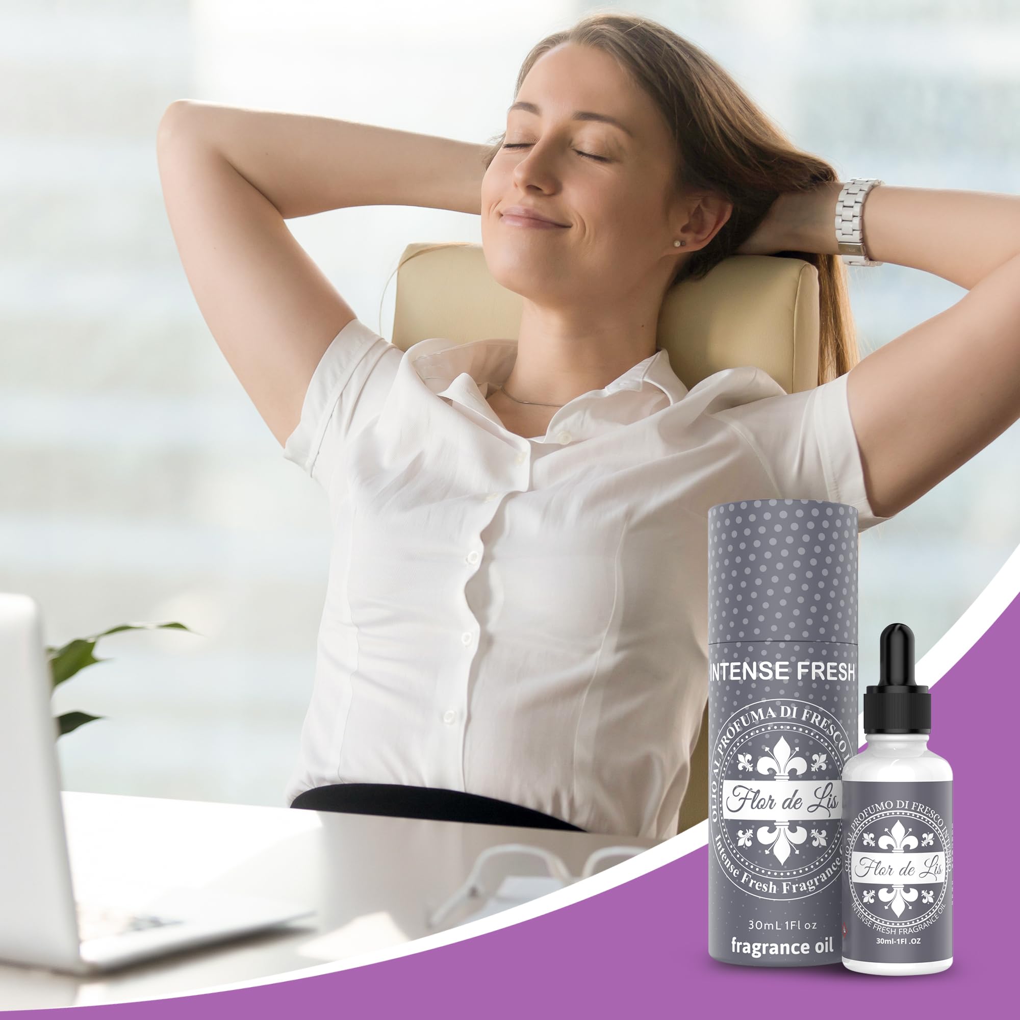 Flor de Lis - Perfume exclusivo para secadora, aceite con fragancia de Fresco intenso, aroma de esencias para ambientadores de varillas