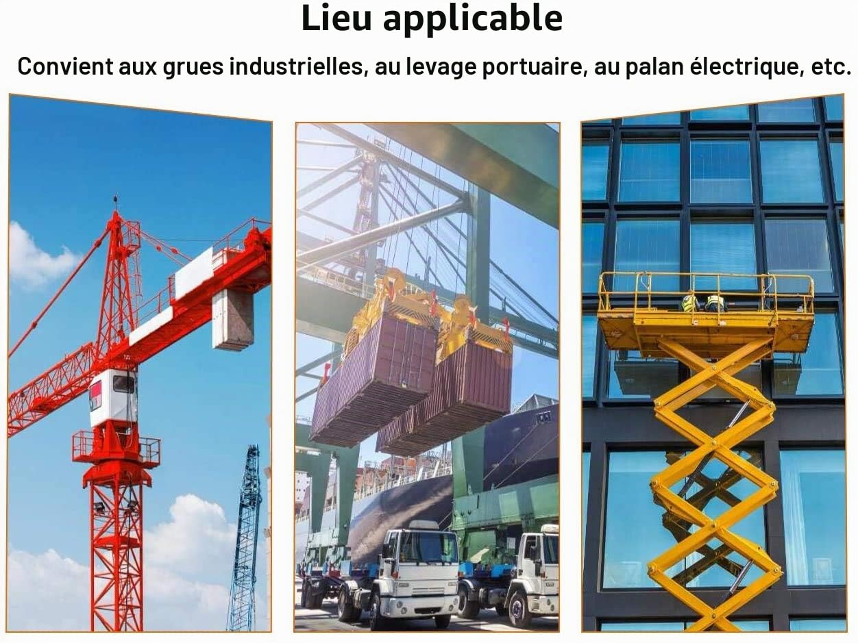 MXBAOHENG 220v Contrôle de Grue Télécommande Grue de Contrôle sans Fil Industrielle Commande radio de palan avec 2 émetteurs et 1 récepteur HS-4 * 2