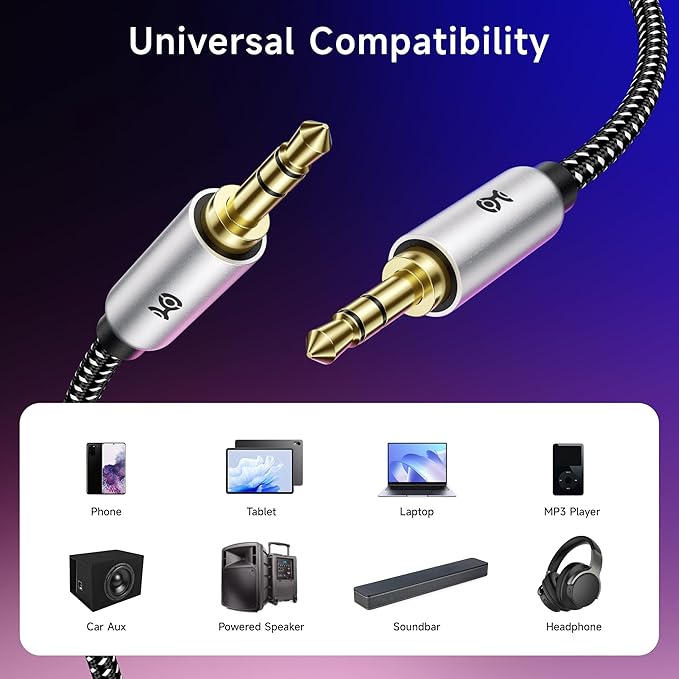 Cable Matters 2 Pack Cable Audio 3.5mm 1.8m Negro miniatura 5