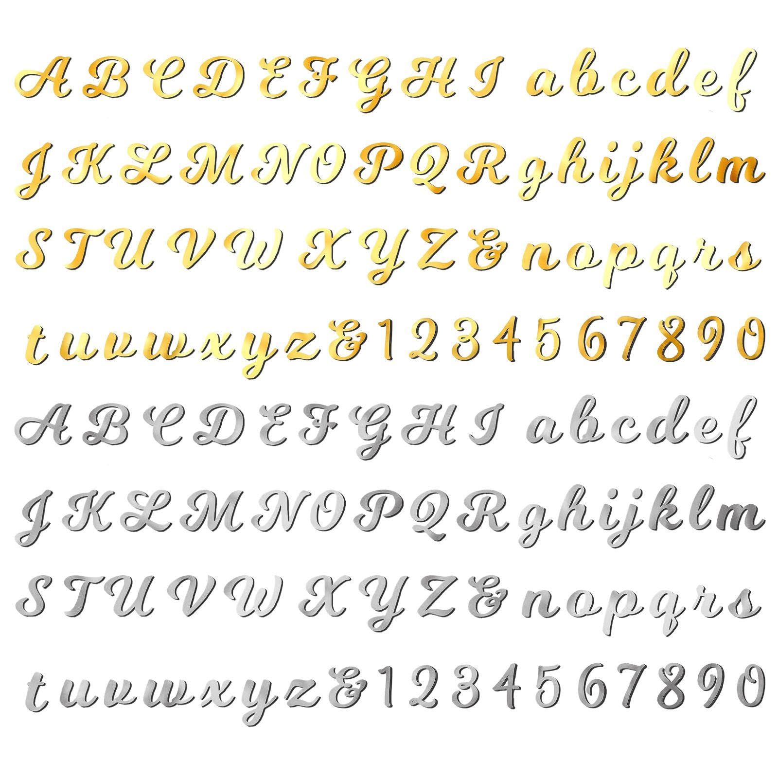 128 Alphanumeric Cake Plug-Ins, Acrylic Material, Combination Of AβZ Letters And 0-9 Numbers, Party Dessert Decoration.