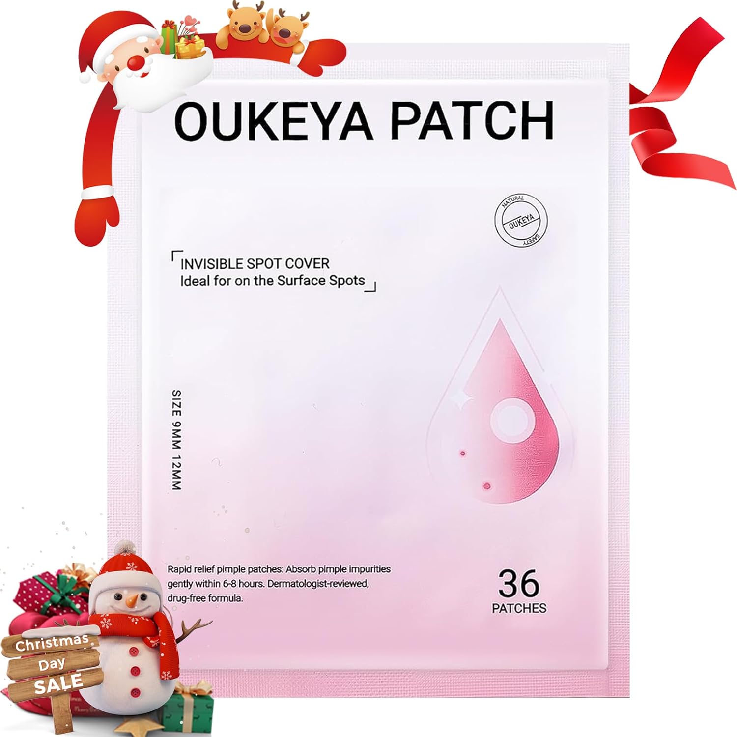 OUKEYA Pimple Patches For Face Emergency Spot Patch Hydrocolloid Acne Pimple Patch for Covering Zits and Blemishes Spot