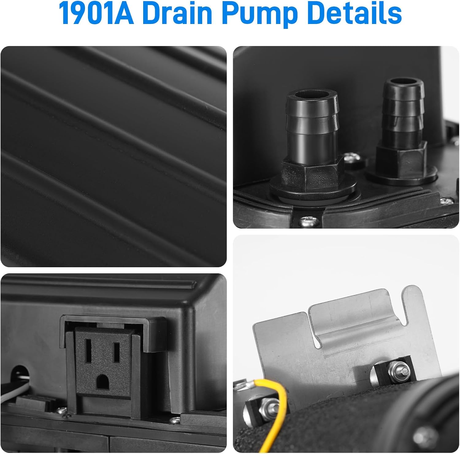 1901A Drain Pump Compatible with Whirlpool, Ice Machine Drain Pump Replaces 1901, 2185528, 2208534, 2310253, AH3650734, EA3650734, PS3650734 Compatible with Whirlpool 1901A Genuine OEM Drain Pump Kit