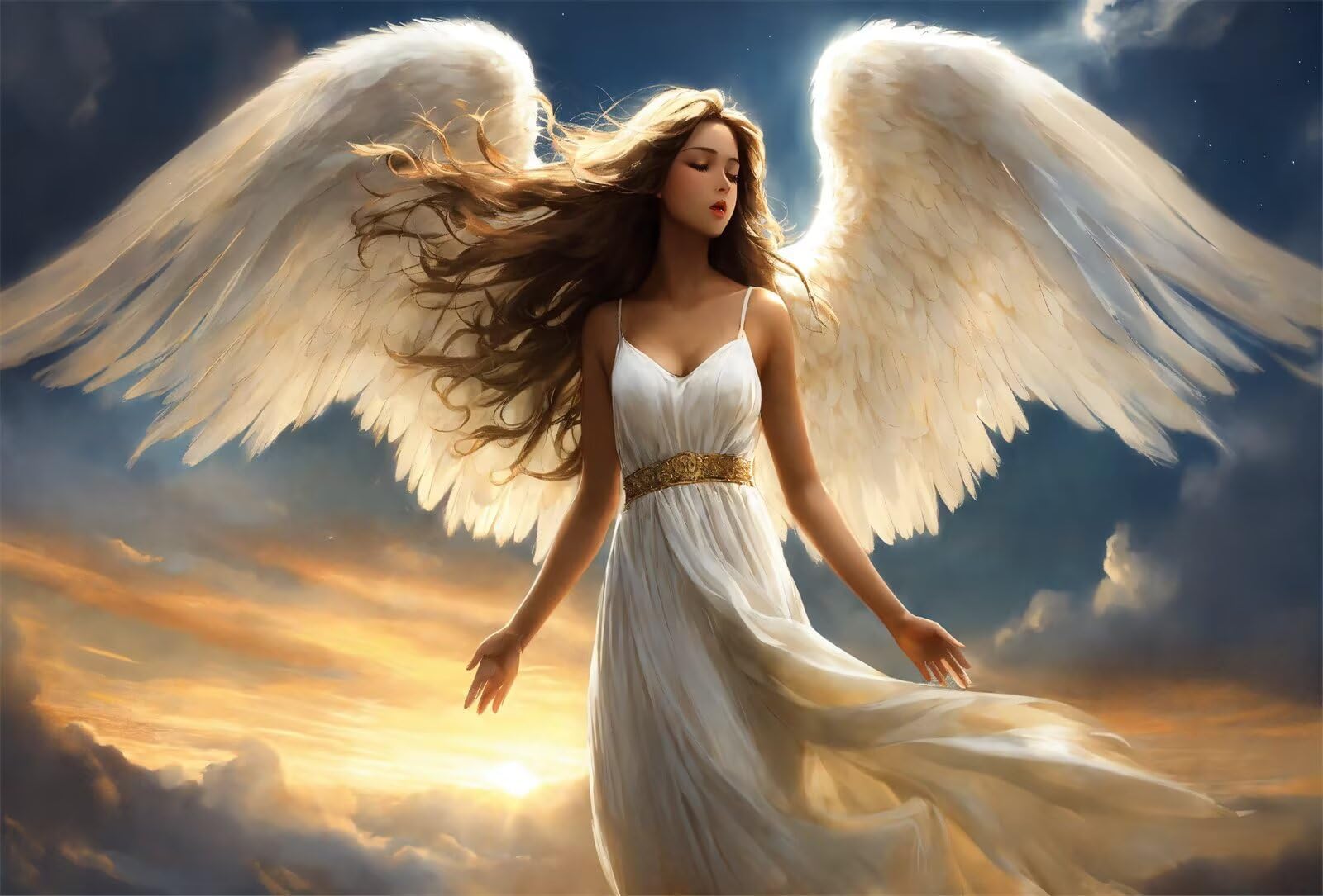 Puzzle 5000 Piezas Adorable niña ángel | Puzzles Adultos | para Toda La Familia |156x105 cm | Entretenimiento Creativo Rompecabezas Adultos Regalo